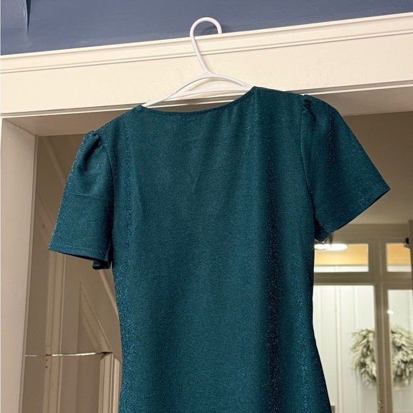 APRICOT Teal Asymmetrical Dress - Picture 5 of 8